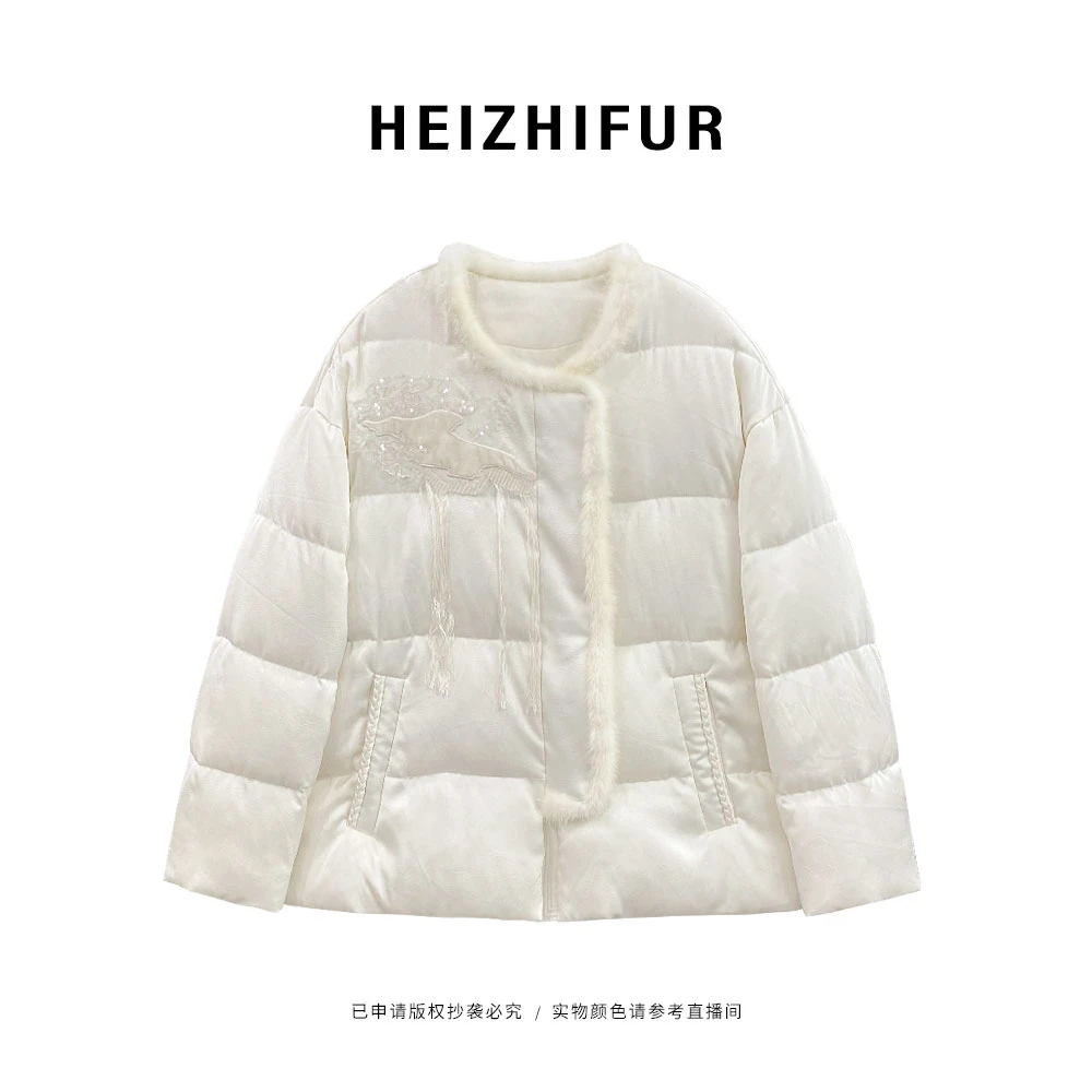 【墨上枝】白鹅绒中式羽绒服YS856
