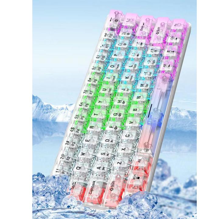 竞帝GIPRO-3机械键盘无线蓝牙台式吃鸡游戏RGB背光多媒体功能键