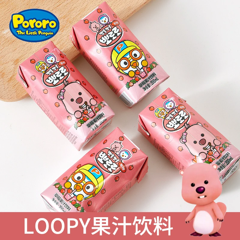 啵乐乐LOOPY果汁饮料露比同款网红小海狸果汁饮料儿童乳酸菌