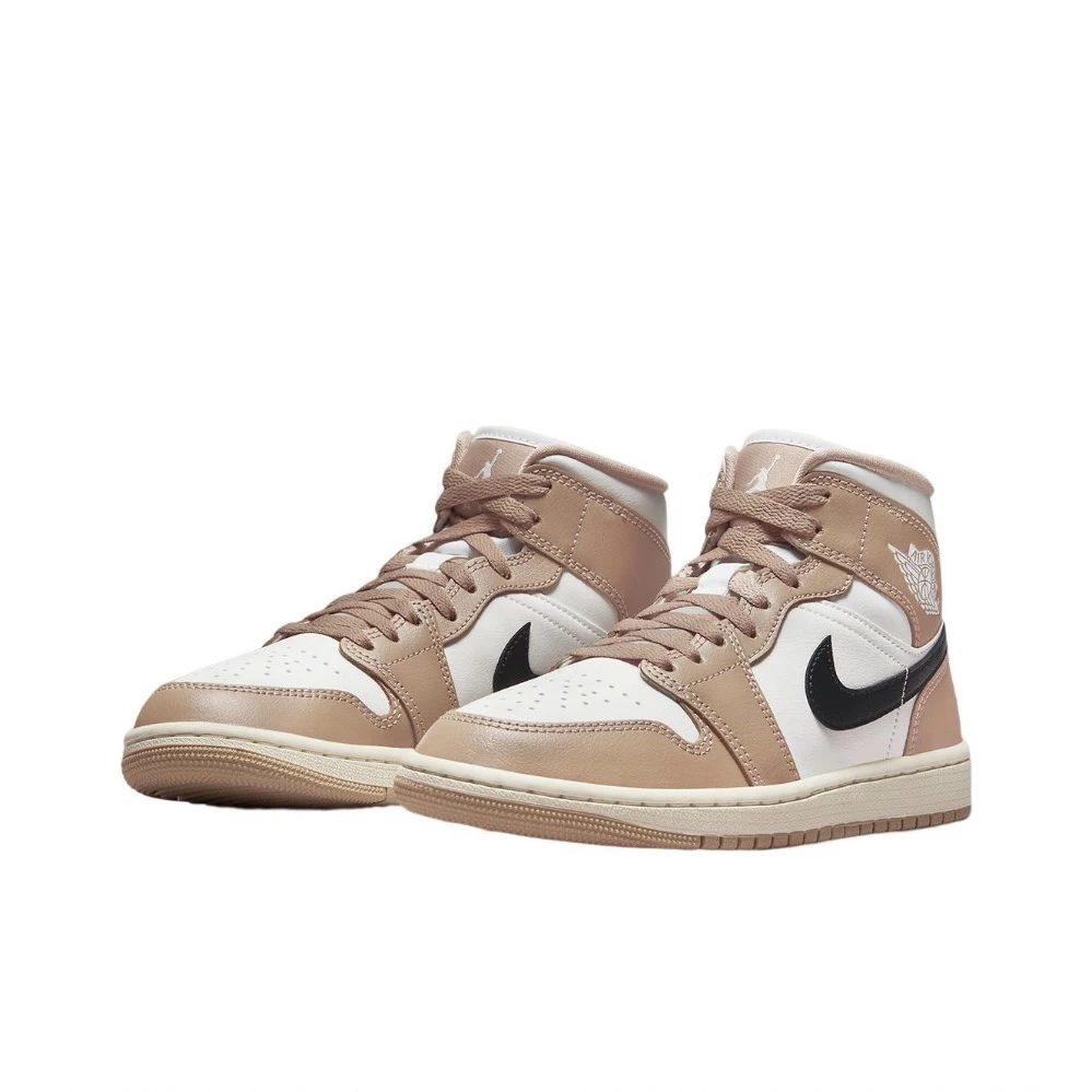 【AJ专享】Air Jordan 1 MID 女子浅棕褐色中帮复古板鞋BQ6472103