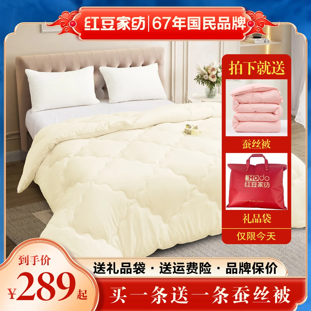 【拍一发二 到手两床】红豆燕窝桑蚕丝被芯A空调被春秋子母被