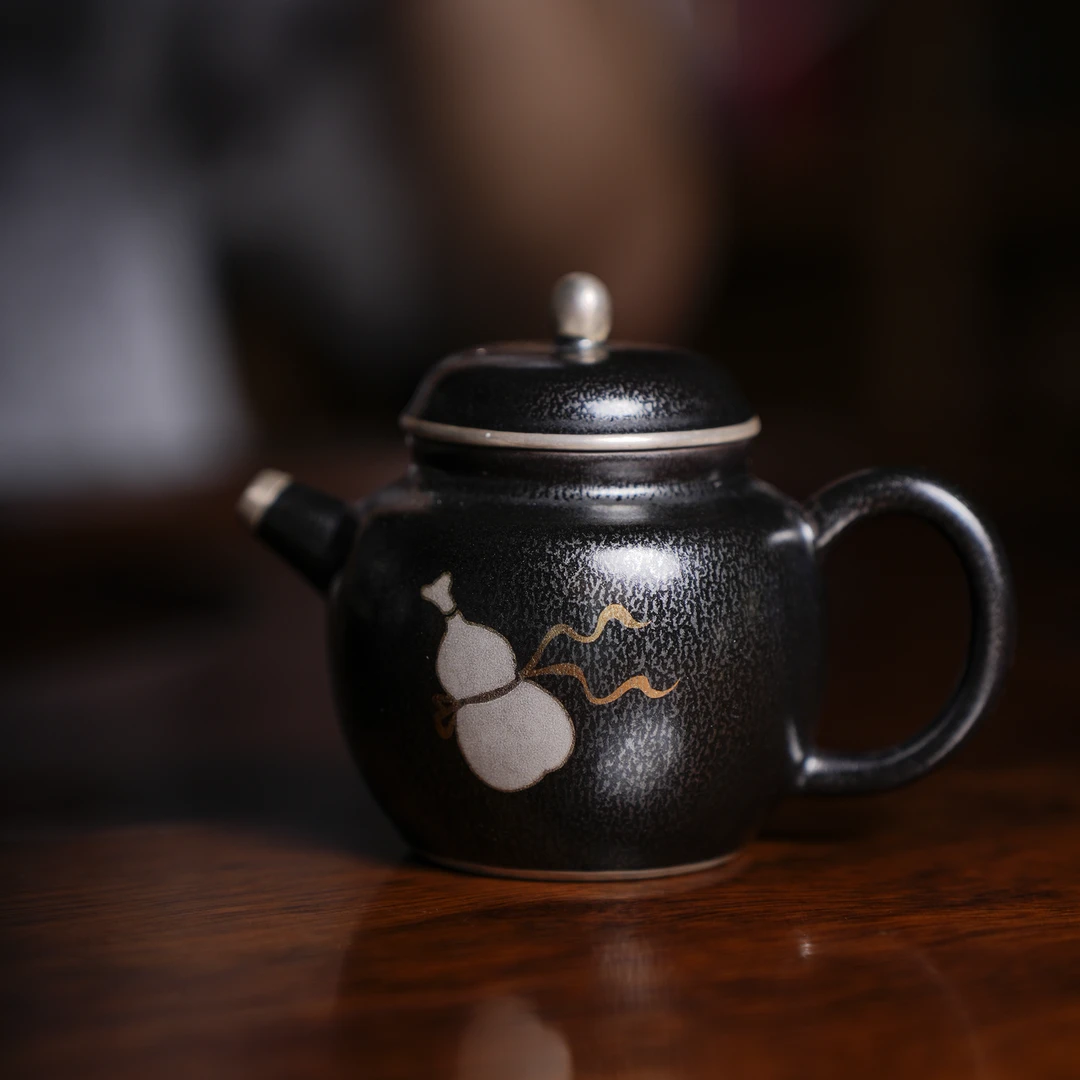 【西泠上新】碧海星河天目釉 福禄小德钟壶 HX0230