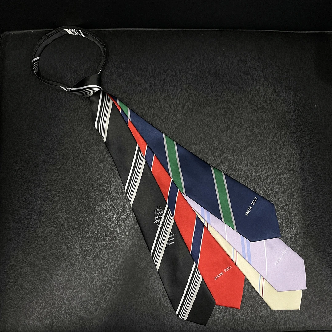 付新博女装正洳西五合一领带美式小众设计感拼接免打款领带00305