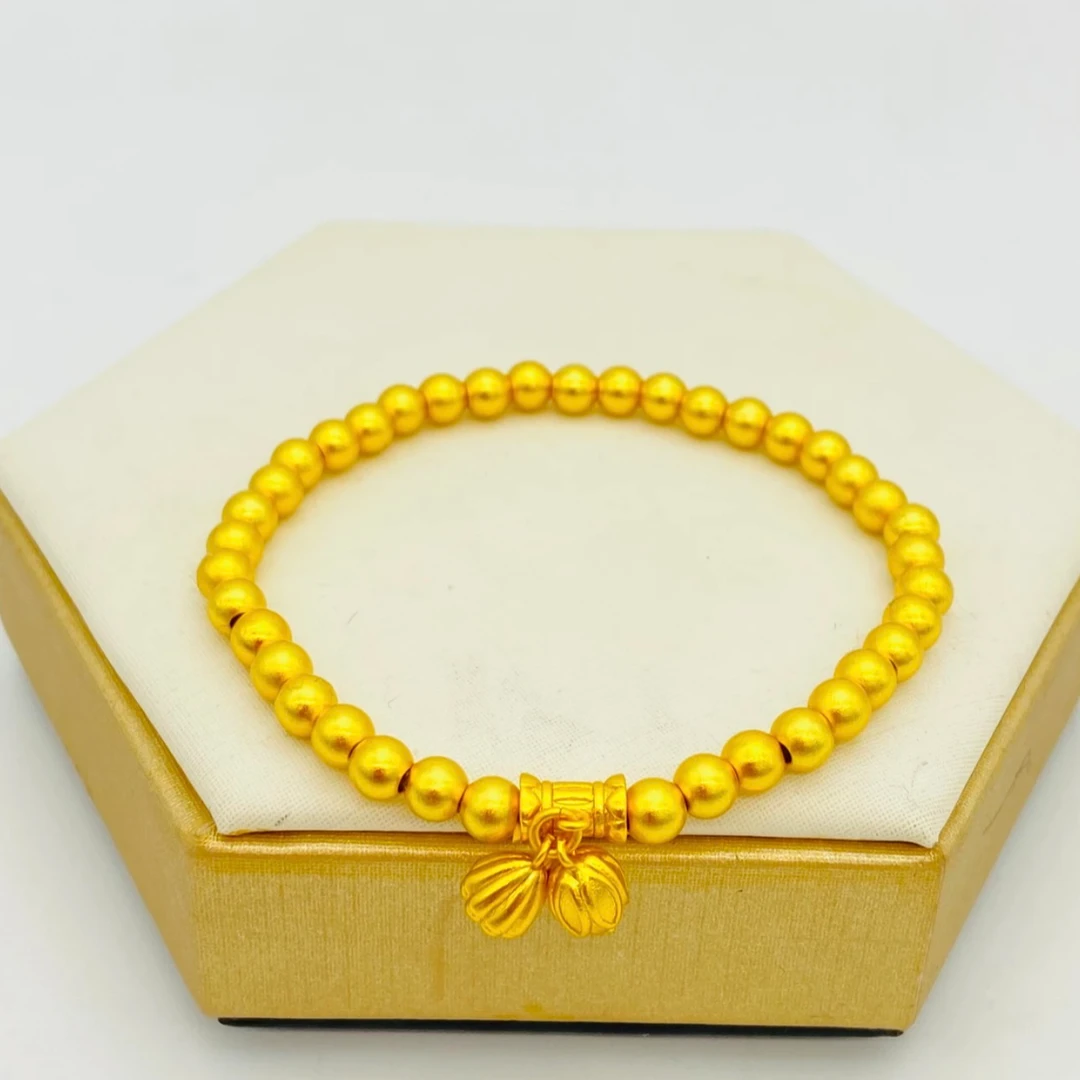 铜合金手链 铜合金手链 亮面两世欢8MM手链 古风时尚