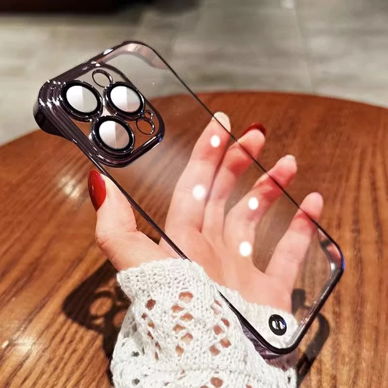 15promax手机壳无边框新款i14Pro超薄plus防摔防尘苹果13裸机手感