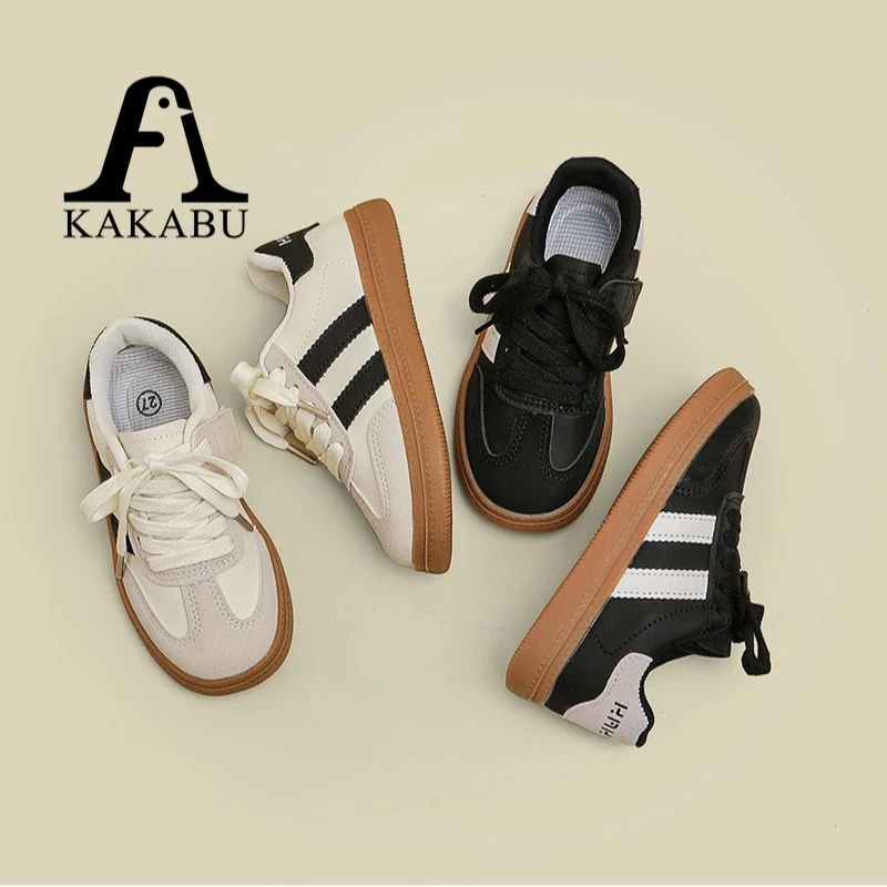 春秋新款魔术贴潮流童鞋韩版德训鞋平底百搭男女童休闲童鞋0839