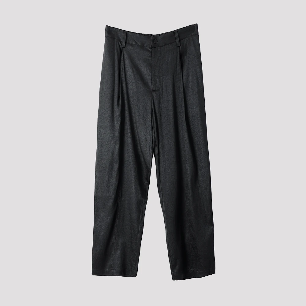 香云纱裤子品牌新款香云纱松紧腰透气百搭男士休闲裤32002