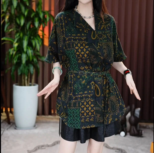 【禧禧家店铺】真开心香云纱上衣J24085