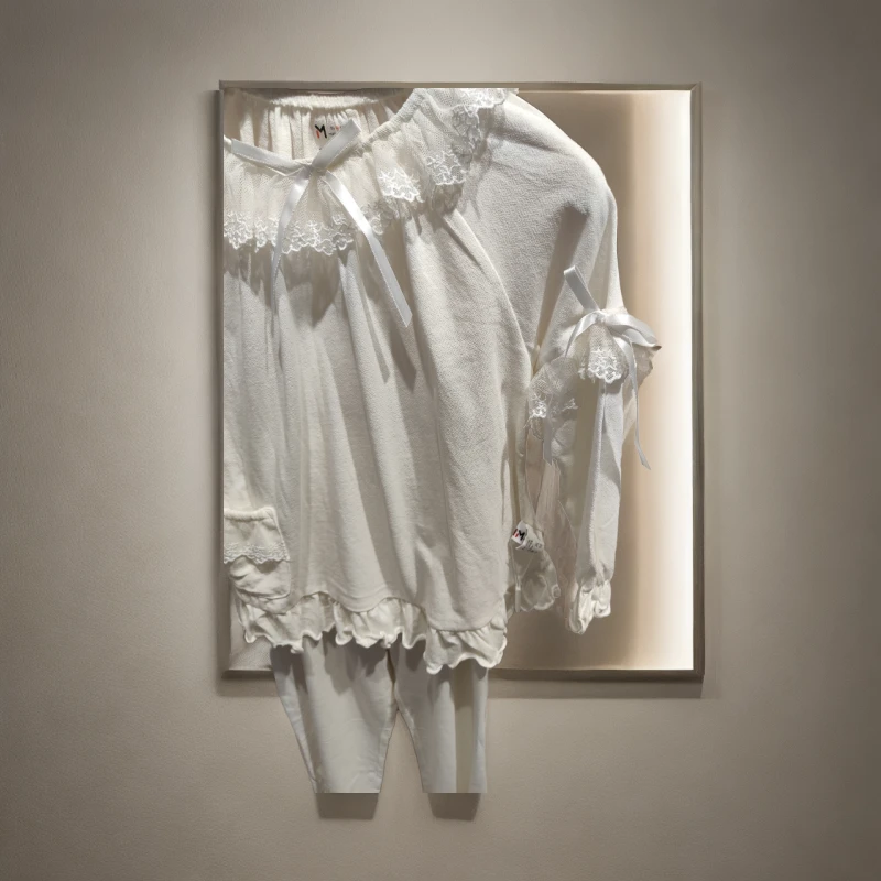 女童蕾丝睡衣甜美