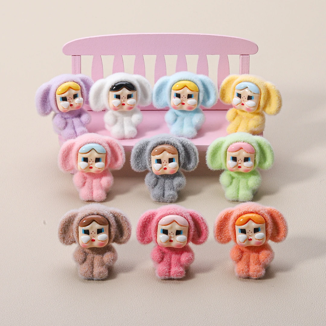 朵朵潮玩植绒大象哭娃 diy挂件手机链串笔饰品配件车载公仔摆件