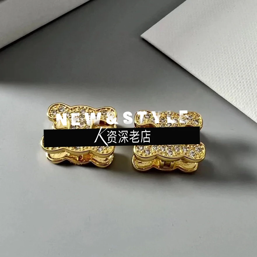 铜合金耳饰 KK 法式金色个性百搭设计感～1351