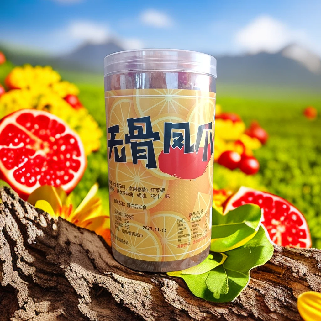 柠檬味脱骨鸡爪，无骨鸡爪营养解馋零食即食小吃固形物60%