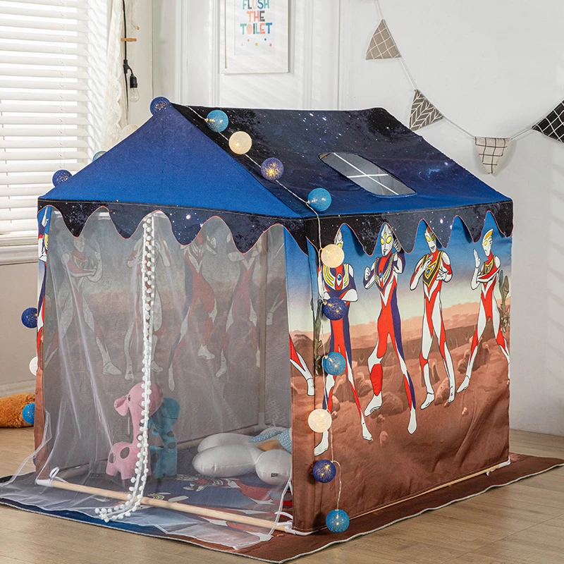 儿童卡通亲子蒙古包帐篷室内游戏屋公主男女孩小房子城堡分床神器