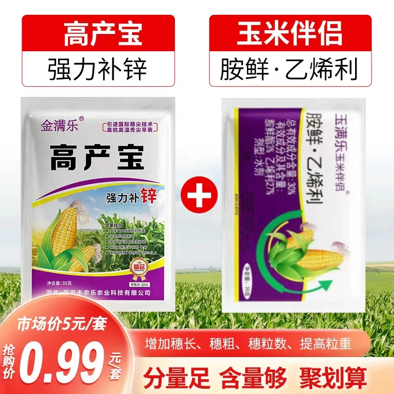 玉米锌肥(含化控)亩增产10-15% 增强植株抗病性 防止秃尖和缺粒
