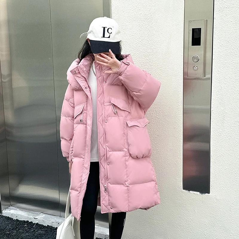 儿童羽绒服极寒加厚女童2023新冬季连帽中大童洋气保暖白鸭绒外套