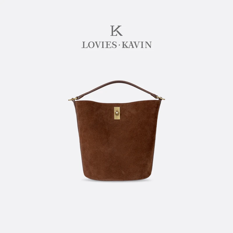 【Lovies.Kavan】5521水桶 头层牛皮大牌设计师款单肩包