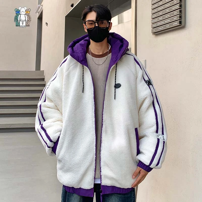 冬季90绒两面穿羽绒服潮牌时尚保暖保暖加绒羽绒长袖外套加厚JJJJ