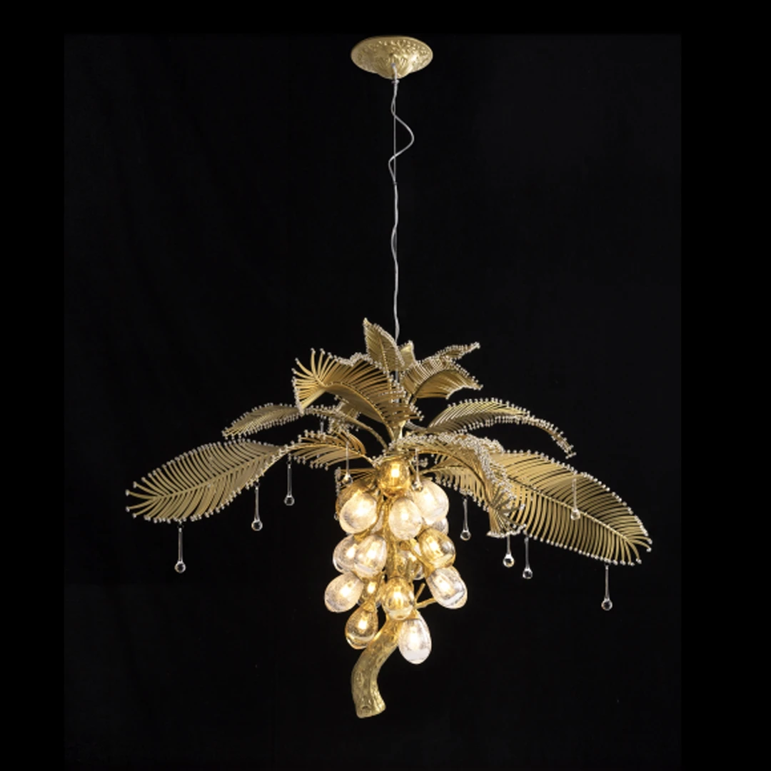 【BENNY本尼家】DD01现代轻奢棕榈树造型吊灯客厅卧室个性装饰灯具