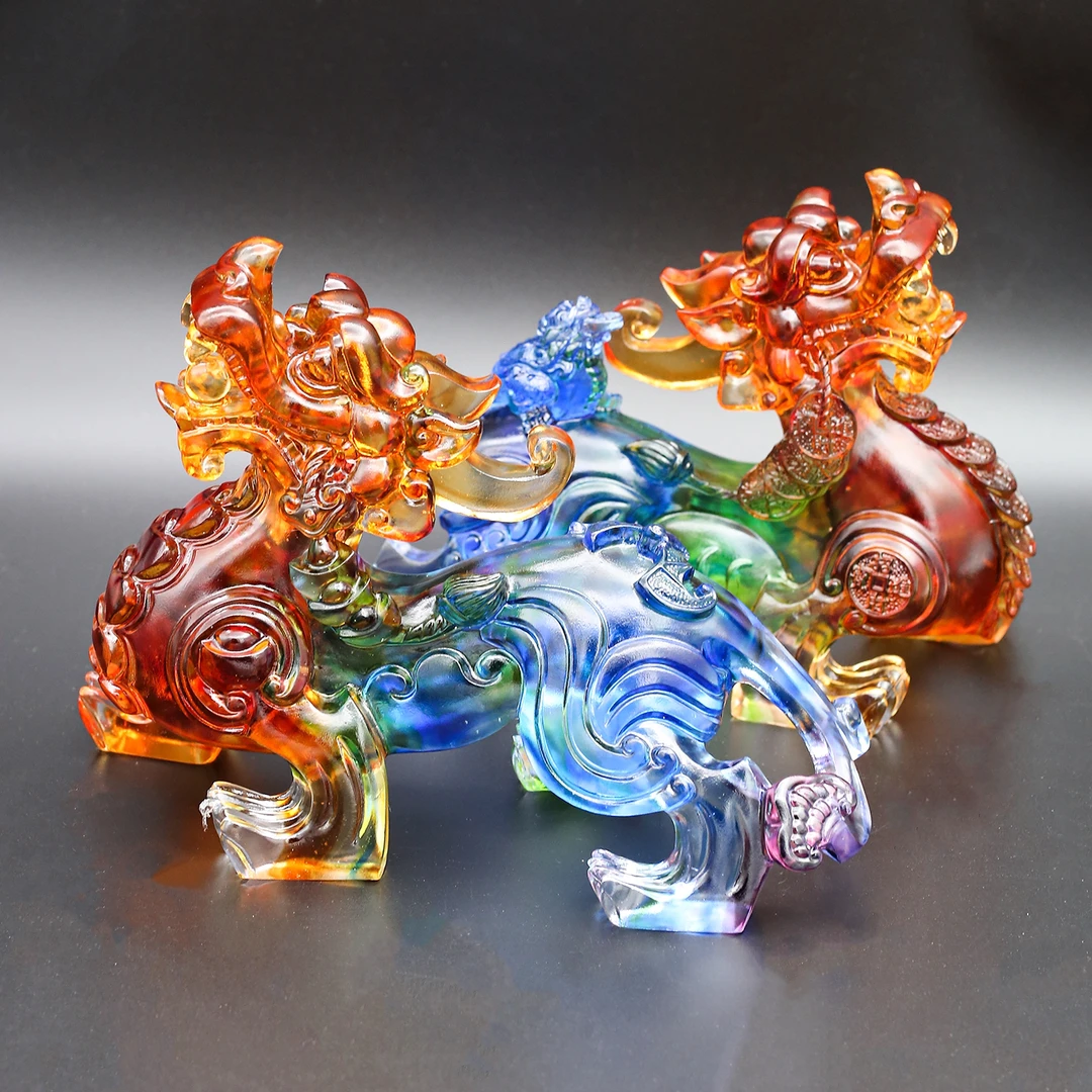 琉璃貔貅摆件招财天禄开业礼物办公室玄关客厅乔迁新居装饰品创意
