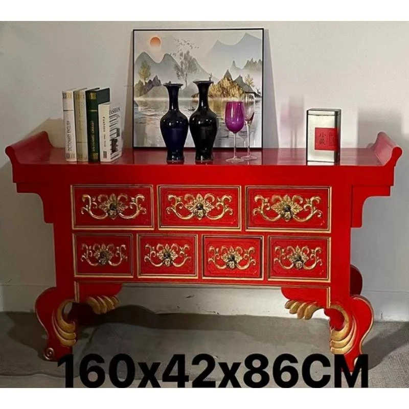 【BENNY本尼家】MD4中式复古家用榆木条案客厅隔断玄关柜供桌书法