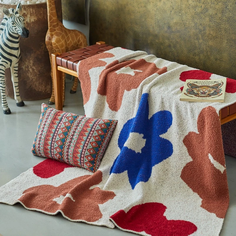 【BENNY本尼家】花纹毯四季毯网红空调毯沙发毯午休毯拍完不补