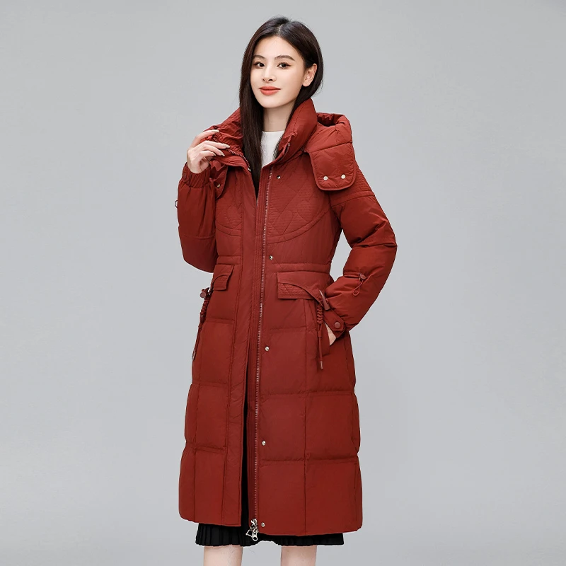 【鹅绒服】反季新款鹅绒中长款韩版女士羽绒服保暖外套