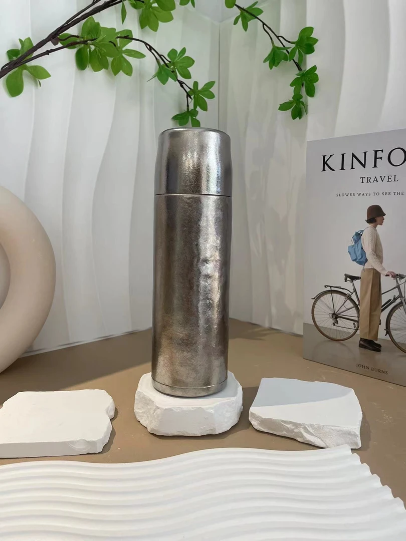 【不保温500ml阴阳面】纯钛保温杯双层大容量送礼轻量便携车载杯