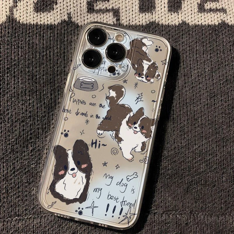 牧羊犬适用华为vivo小米oppo荣耀苹果15手机壳iPhone13透明14软壳