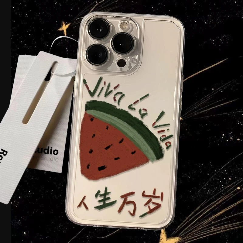 新款人生万岁苹果15手机壳iPhone14透明13promax全包11防摔12软78