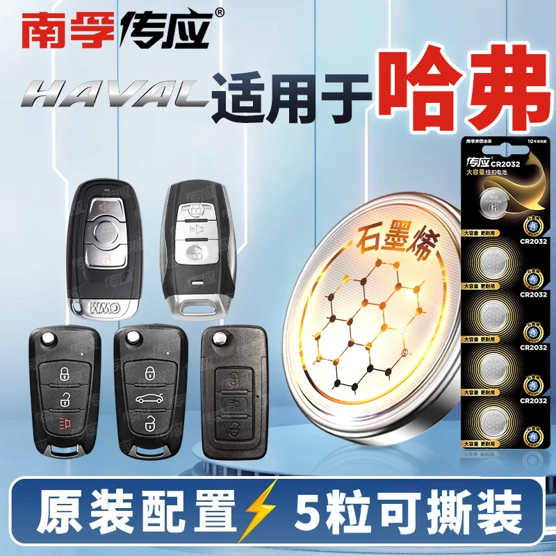 南孚传应适用哈弗长城酷派h2h3h4h5h6h7h8h9汽车钥匙专用纽扣电池