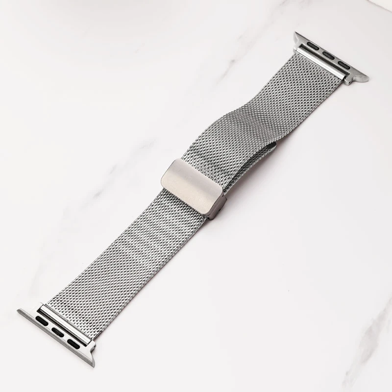 米兰折叠磁吸扣ultra1/2se钢带适用iwatchS9手表aws8765替换表带