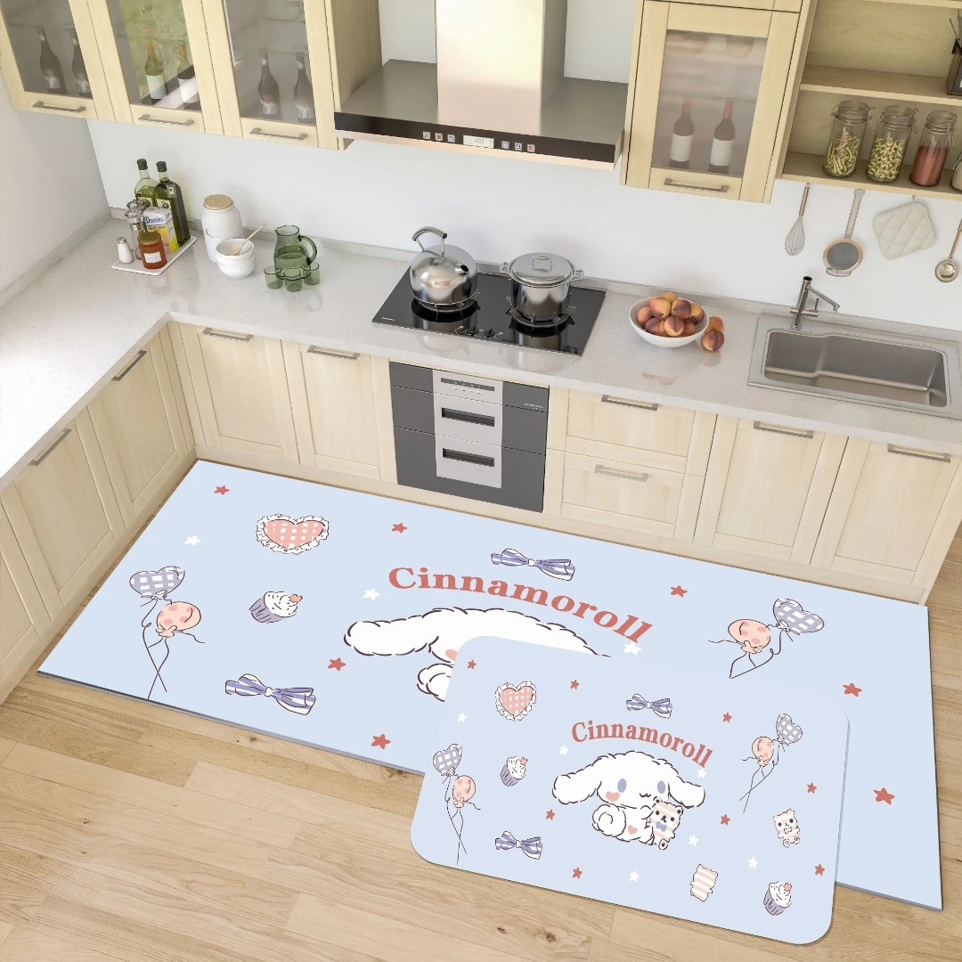 硅藻泥厨房地垫吸水防滑速干脚家用可爱萌宠系列