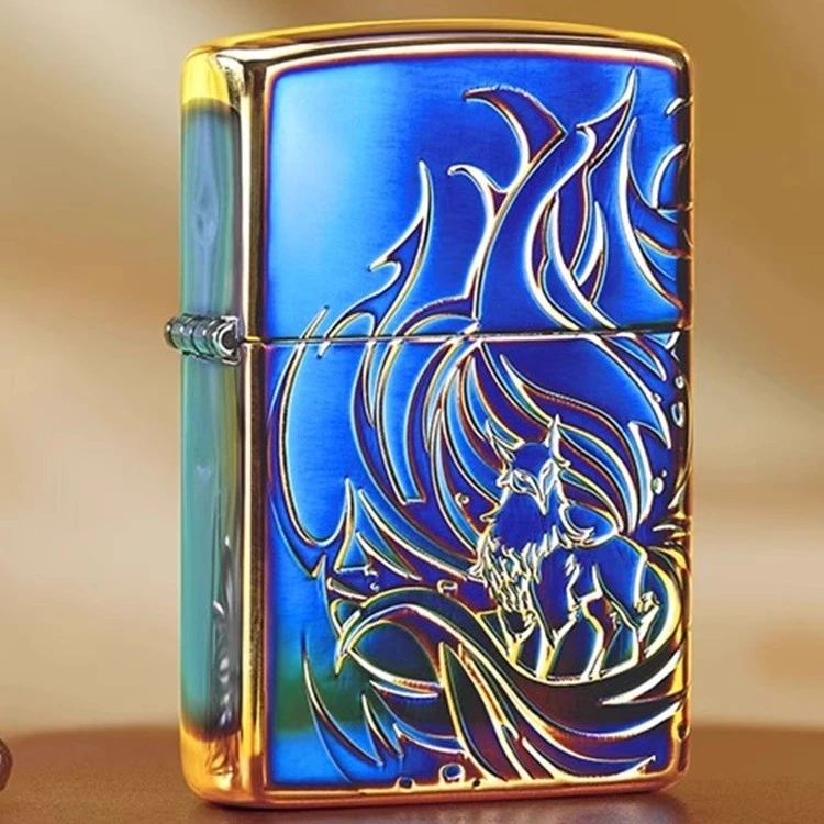 ZIPPO打火机太仓版炎翼神鸟九尾狐复古防风原装高档男士TC9901XJ