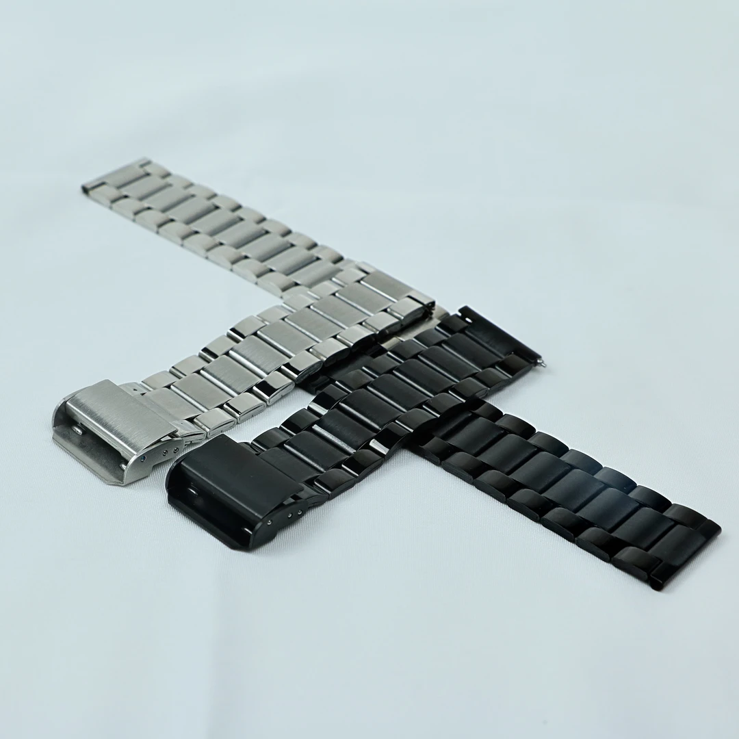 现货实心手表带男女手表通用钢带22mm配件