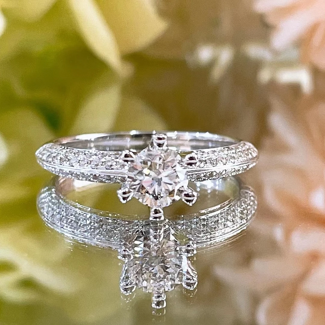 50分钻石戒指 H色SI