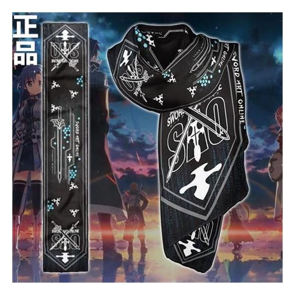 动漫北方栖姬刀剑神域火影鸣人黑贞德冬款毛绒围脖二次元男女围巾