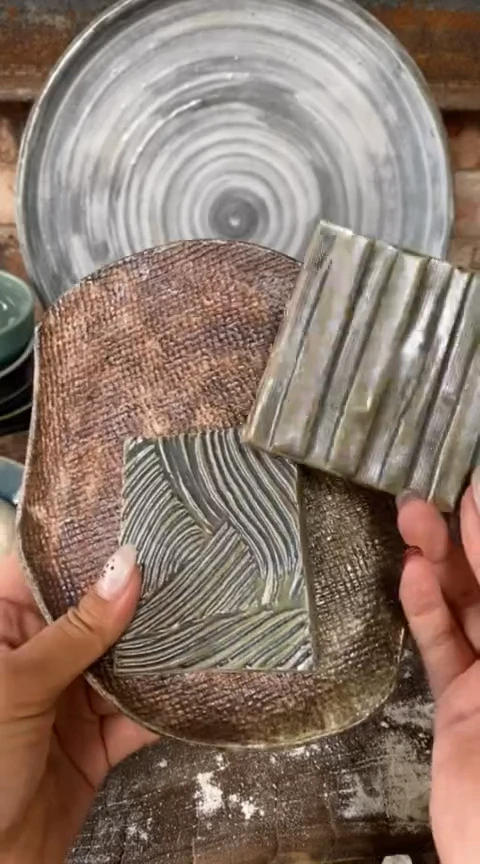 【闪购商品】盘碟浪鬼柴烧釉绘柴烧