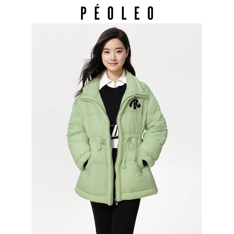 飘蕾2024冬新款90白鸭绒宽松休闲中长款羽绒服女PMA205194