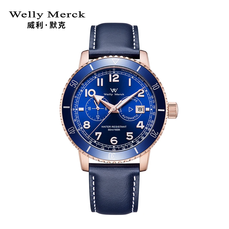 威利默克海洋舰长系列全自动机械腕表多功能经典147M