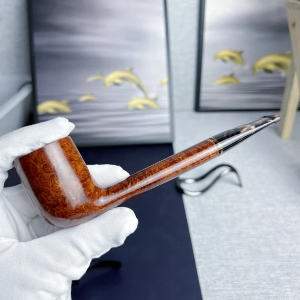 经典加拿大扁杆直斗进口石楠木3毫米烟道坎泊兰斗嘴烟斗石楠根