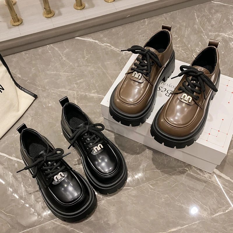 新款乐福鞋简约百搭一脚蹬浅口黑色潮鞋简约时尚防滑耐磨女鞋子