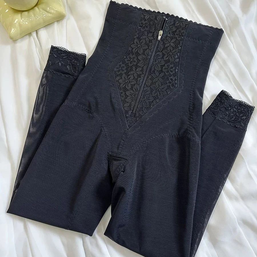 塑形提臀长裤扣拉链收腹翘臀修身强力收小肚子高腰美体高腰收腹裤