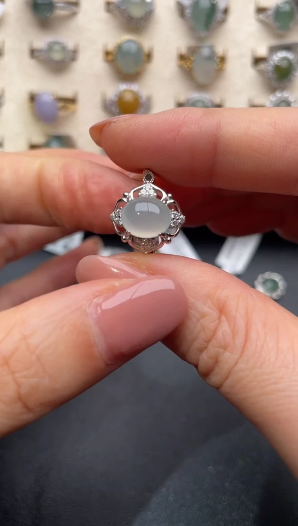 【闪购商品】翡翠戒指银S925镶嵌11111