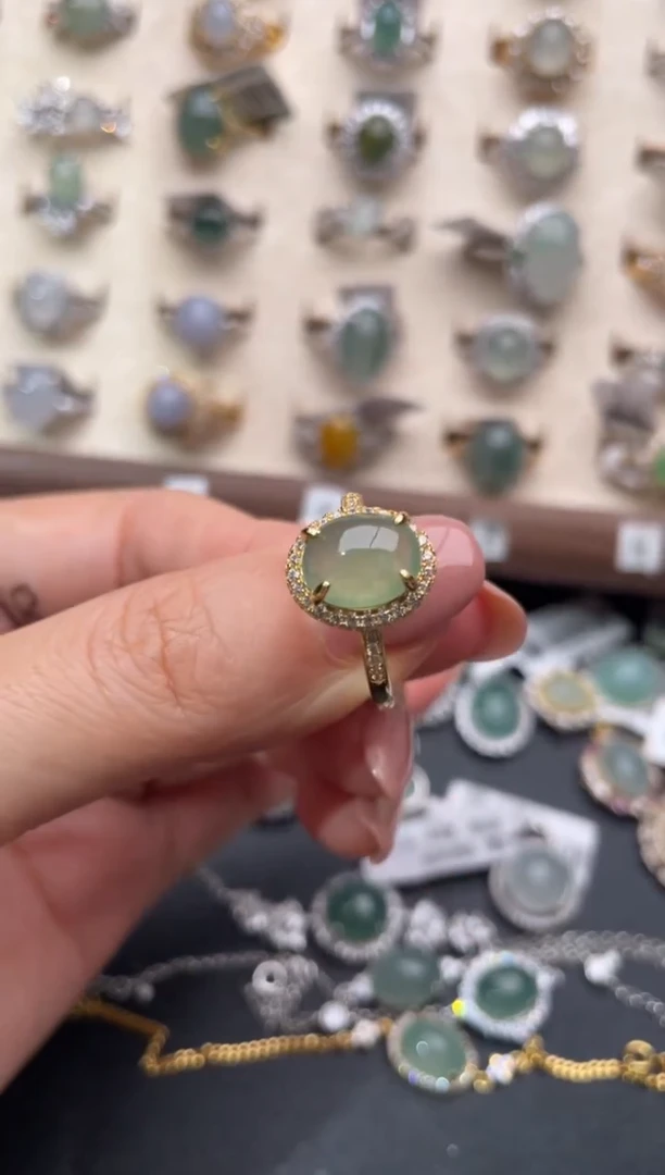 【闪购商品】翡翠戒指银S925镶嵌11111