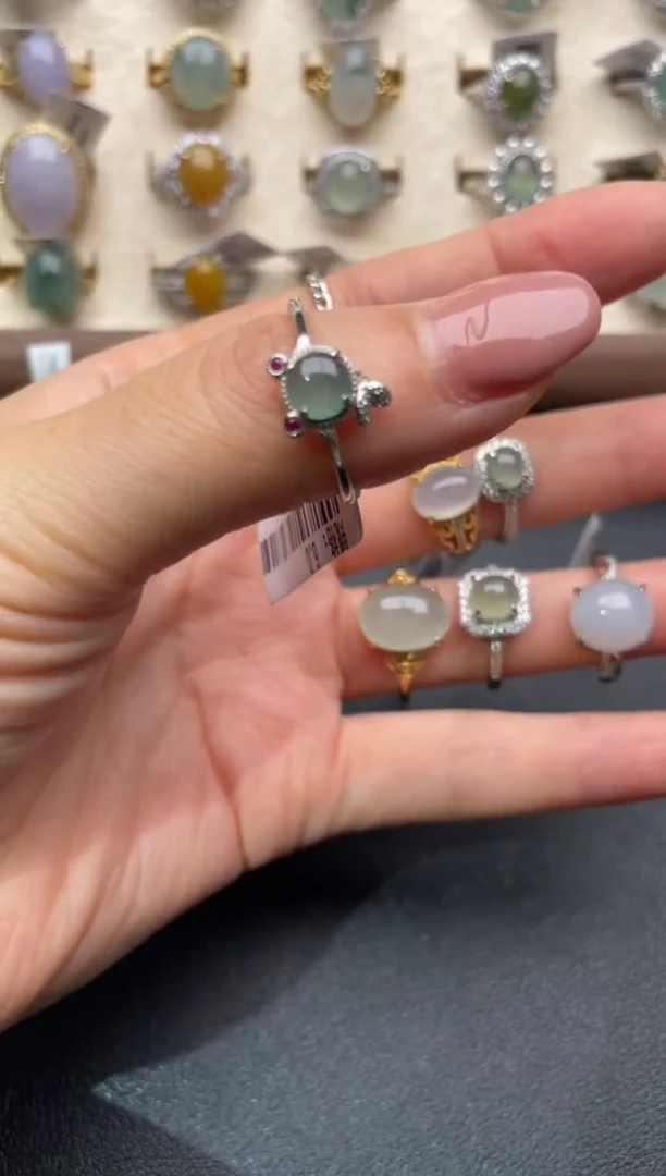 【闪购商品】翡翠戒指银S925镶嵌111111