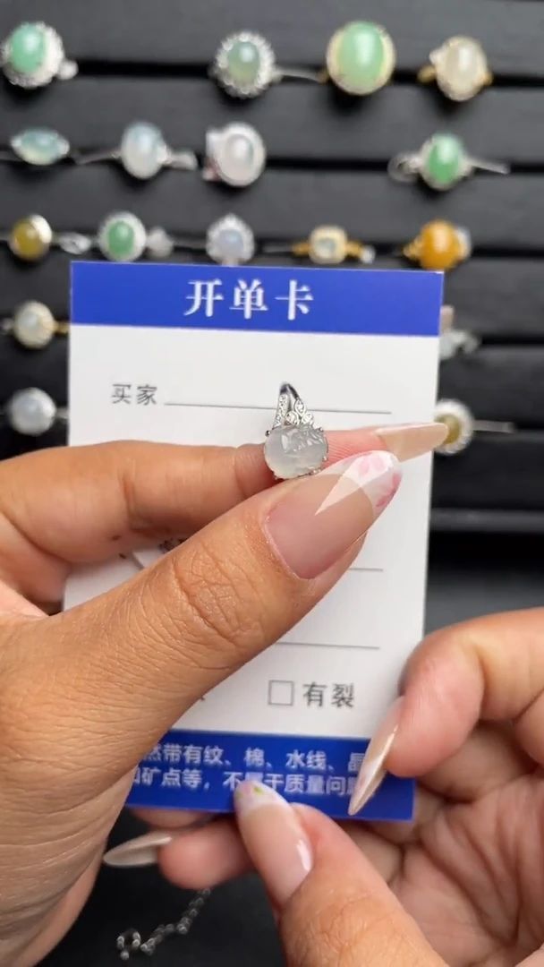 【闪购商品】翡翠戒指银S925镶嵌11111