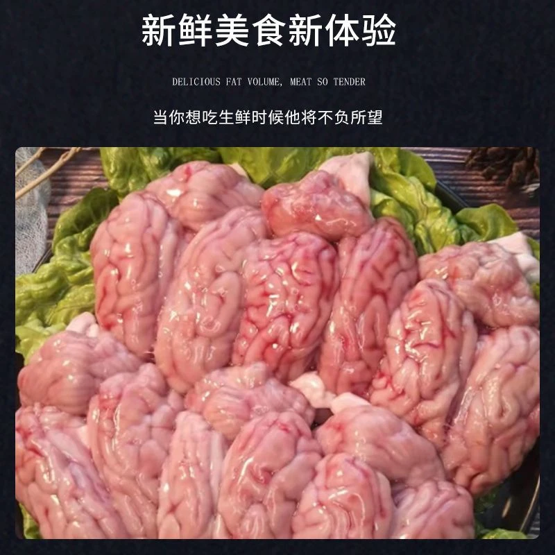 【新店浮力】甄选猪脑花冷冻猪脑花左右脑火锅食材干净猪脑髓4-32副