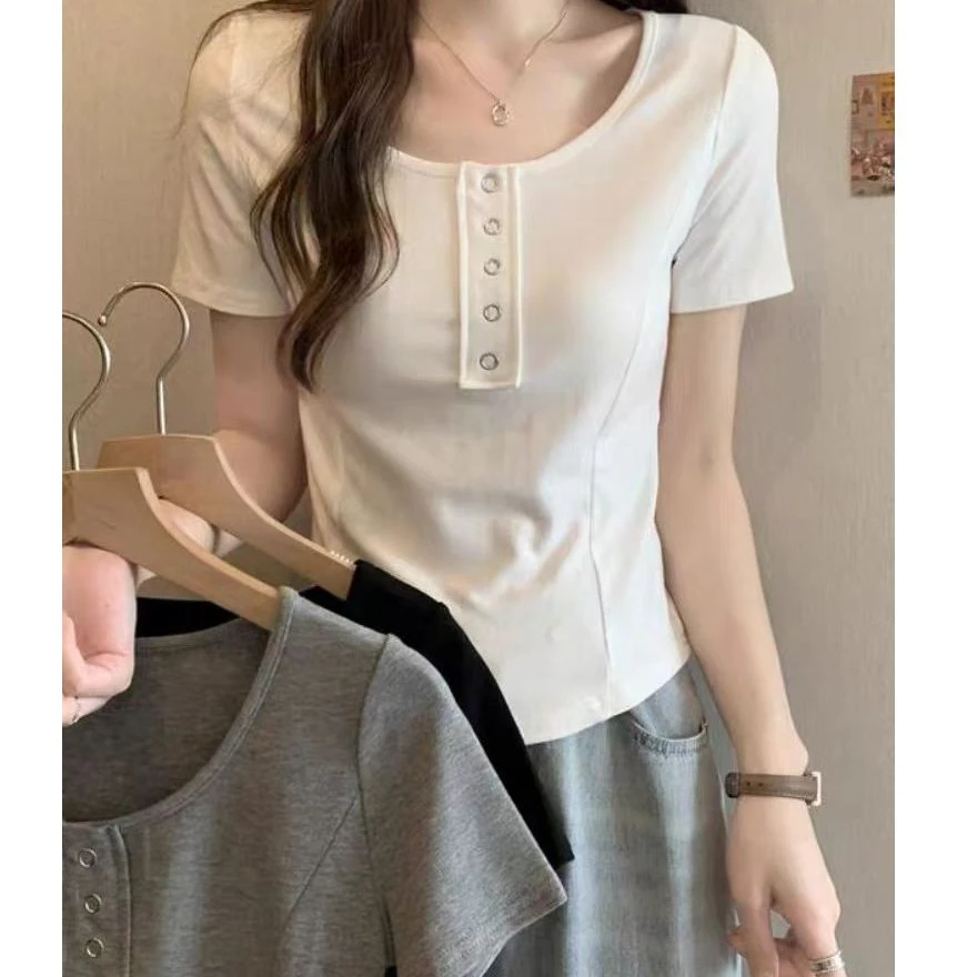 大码女装 胸104-128 正肩纯色短袖3389#