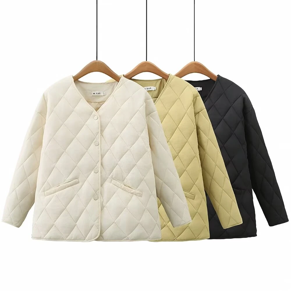 T大码女装 胸114-138 小菱格棉衣2363#