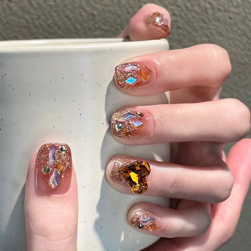 61穿戴甲手作高级水钻爆闪